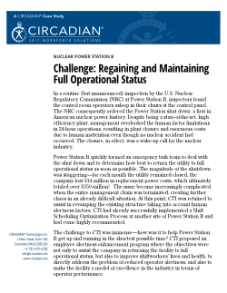 Case Study: Nuclear Power Station B